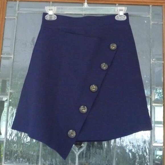 ALL ROW OLLIE WRAP SKIRT SIZE SMALL NAVY BLUE - Picture 1 of 6